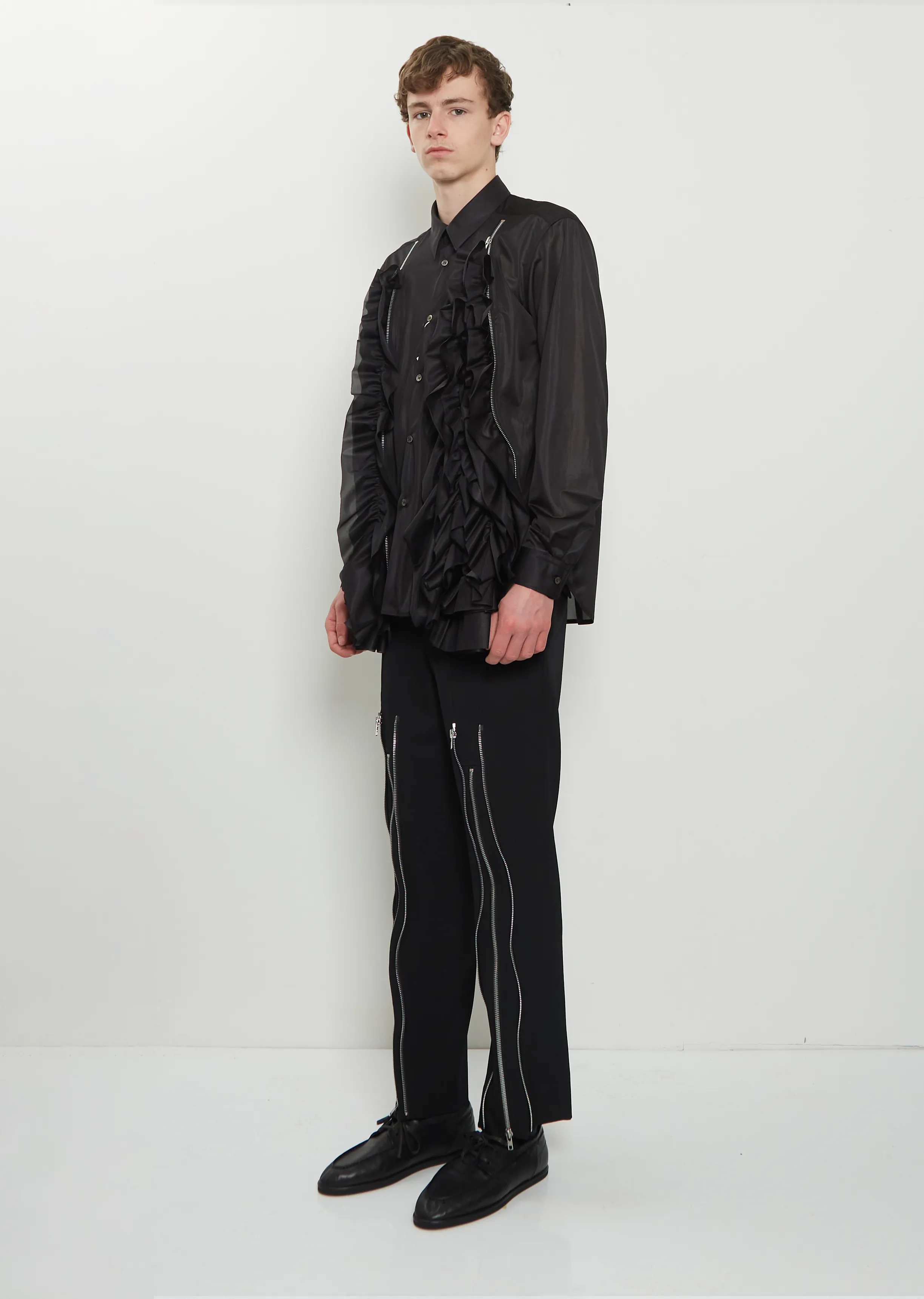 Wool Zippers Tapered Pants sold by La Garconne product image thumbnail 4