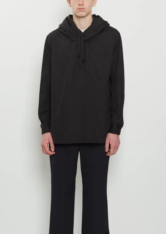 Cotton Double Hood Shirt — Black made by Comme des Garcons