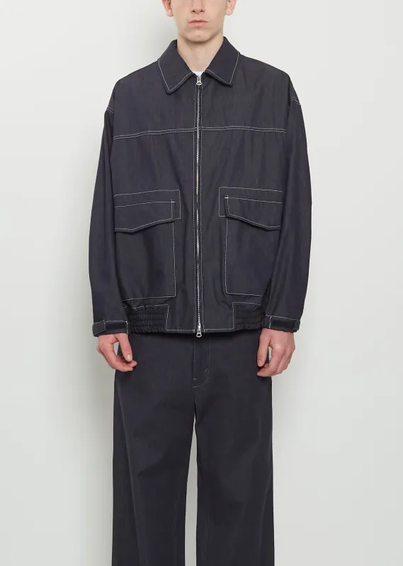 Light Denim Zip Jacket made by Comme des Garcons