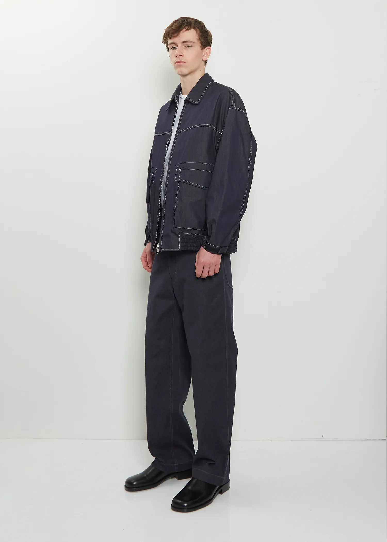 Light Denim Zip Jacket sold by La Garconne product image thumbnail 4