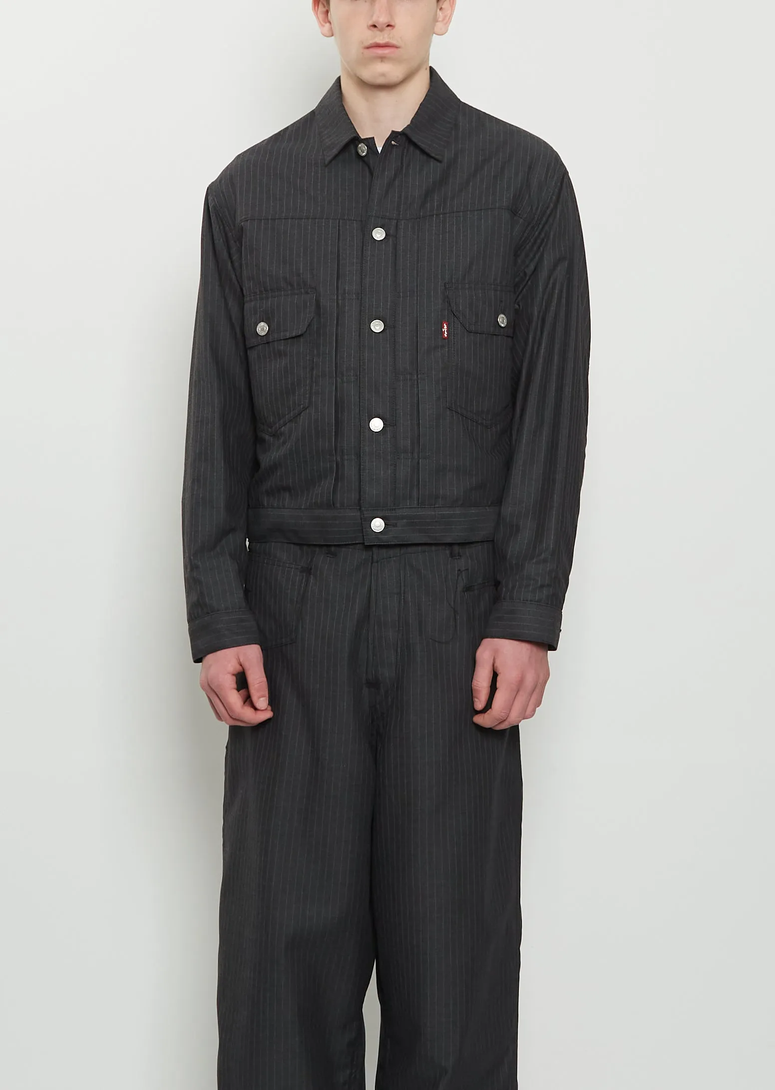 x Levi's Pinstripe Blouson sold by La Garconne
