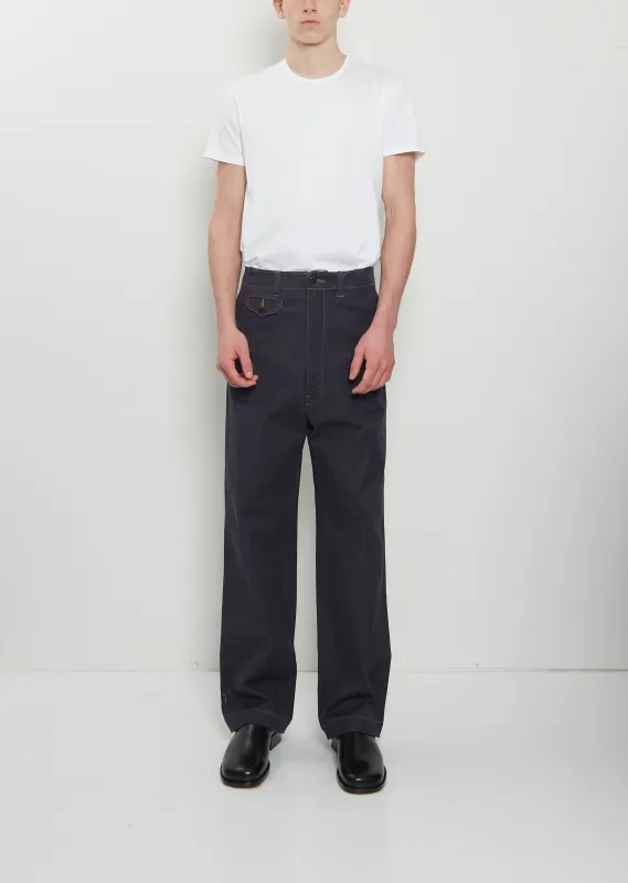 Re-Dyed Denim Pants made by La Garconne