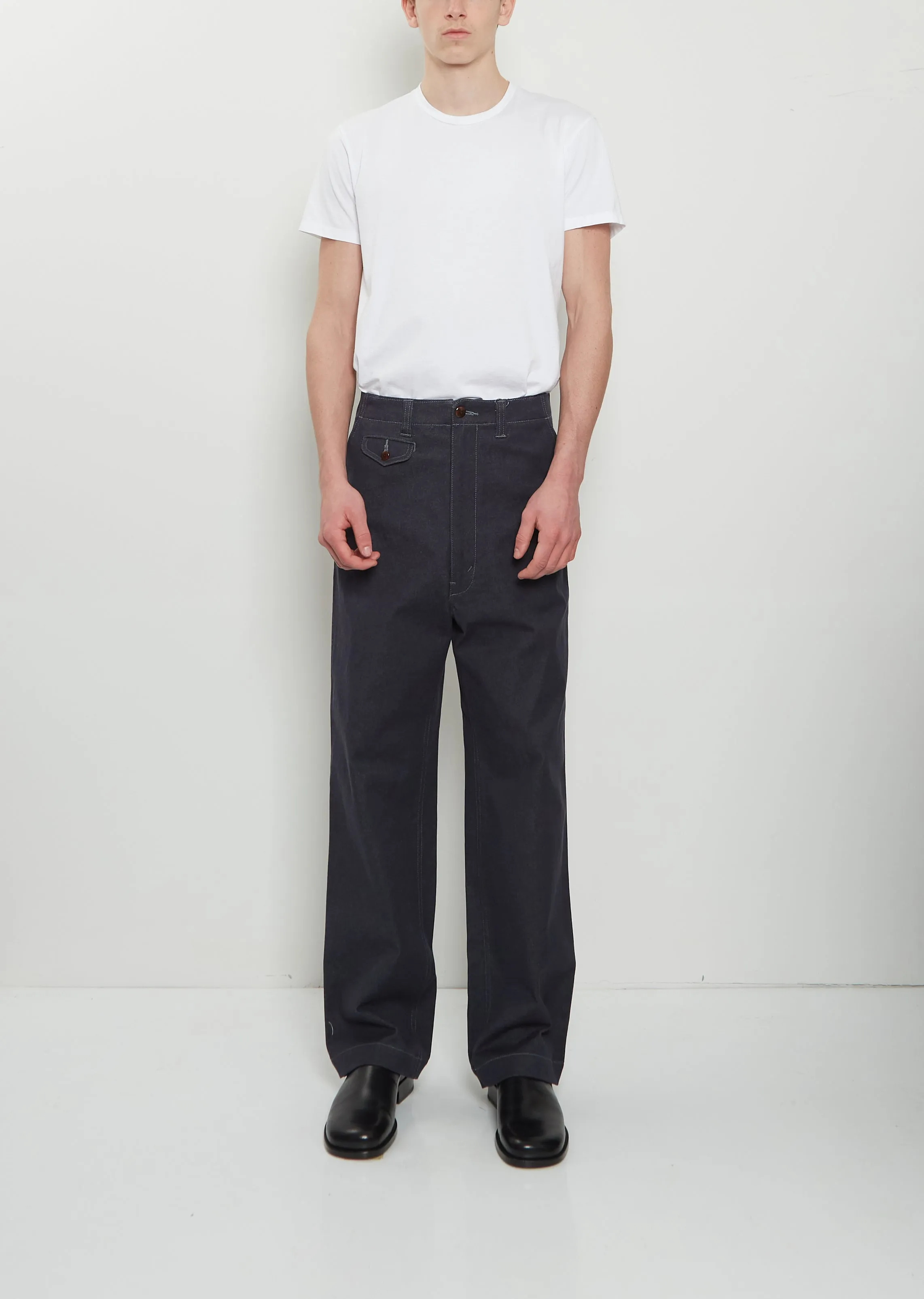 Re-Dyed Denim Pants sold by La Garconne