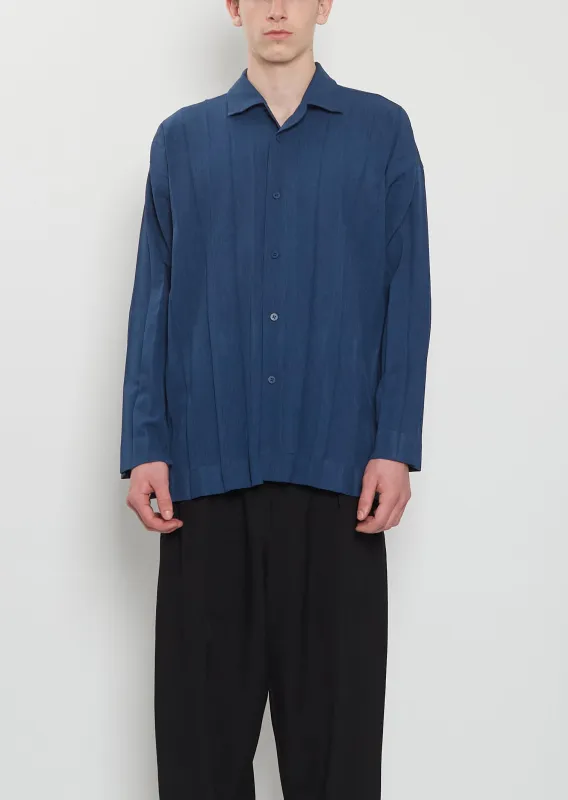 Edge Ensemble Wide Pleats Shirt made by Issey Miyake