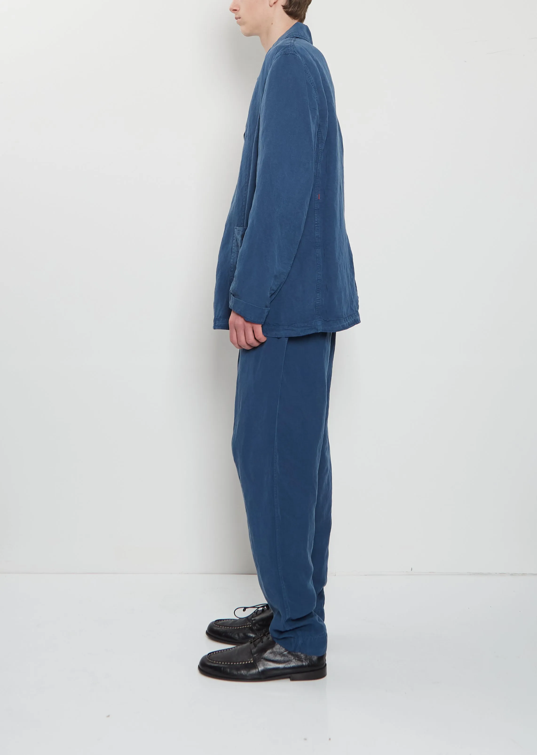 U Courte Linen Jacket — Blue sold by La Garconne product image thumbnail 2
