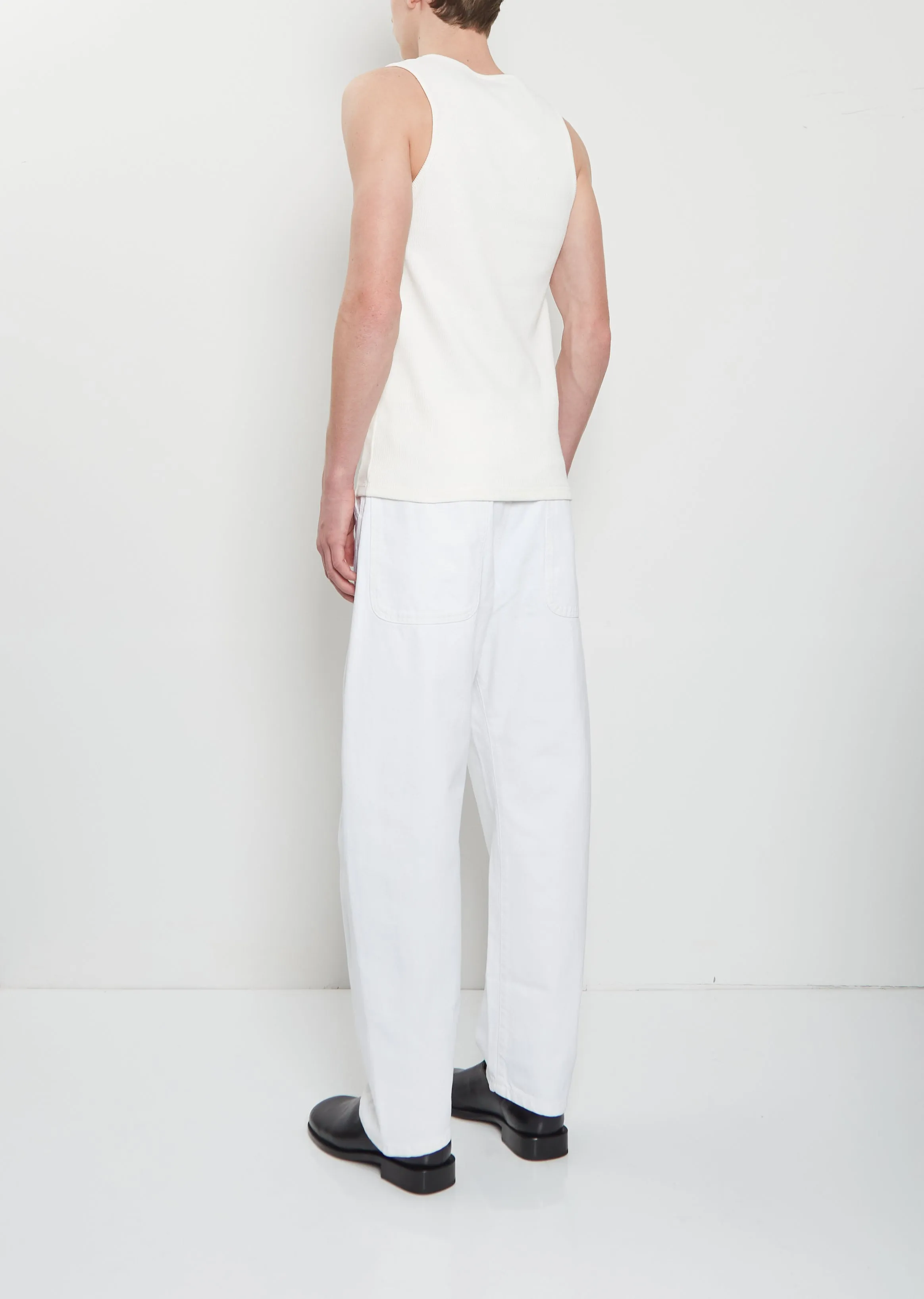 Rib Cotton Linen Tank Top — Milk sold by La Garconne product image thumbnail 3