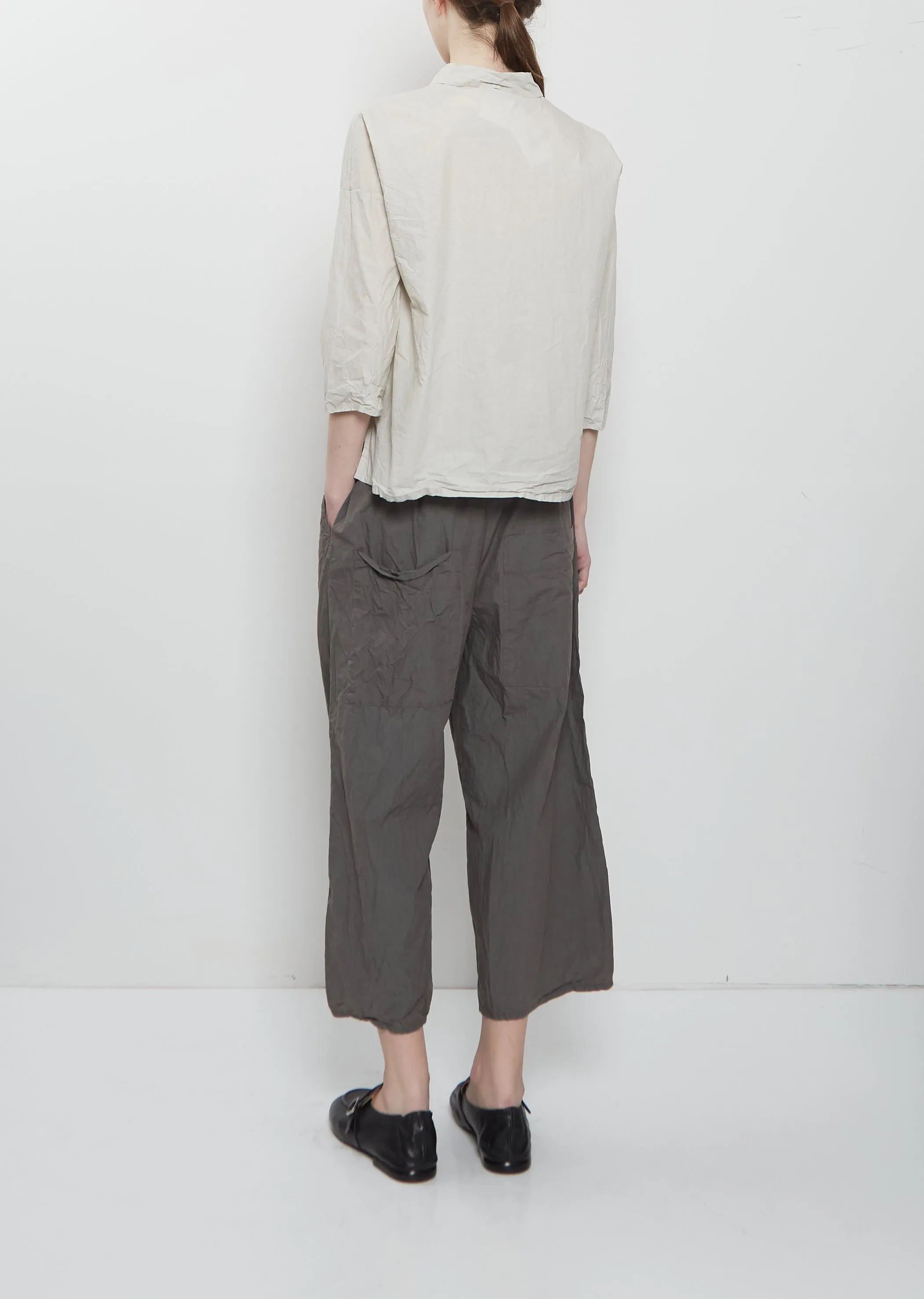 Ultra Light Canvas Short Collar Shirt — Pebble sold by La Garconne product image thumbnail 3