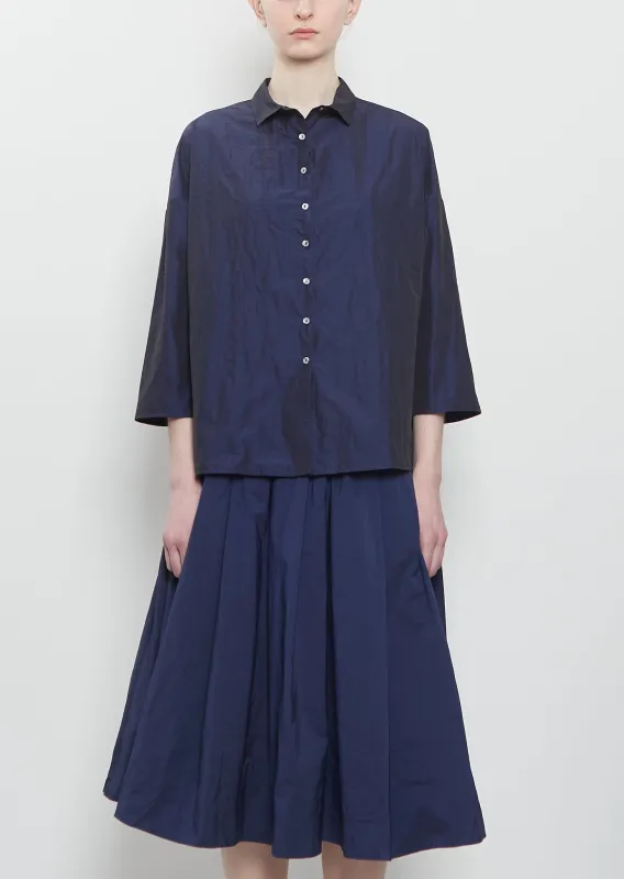 Technical Taffeta Short Collar Shirt made by La Garconne