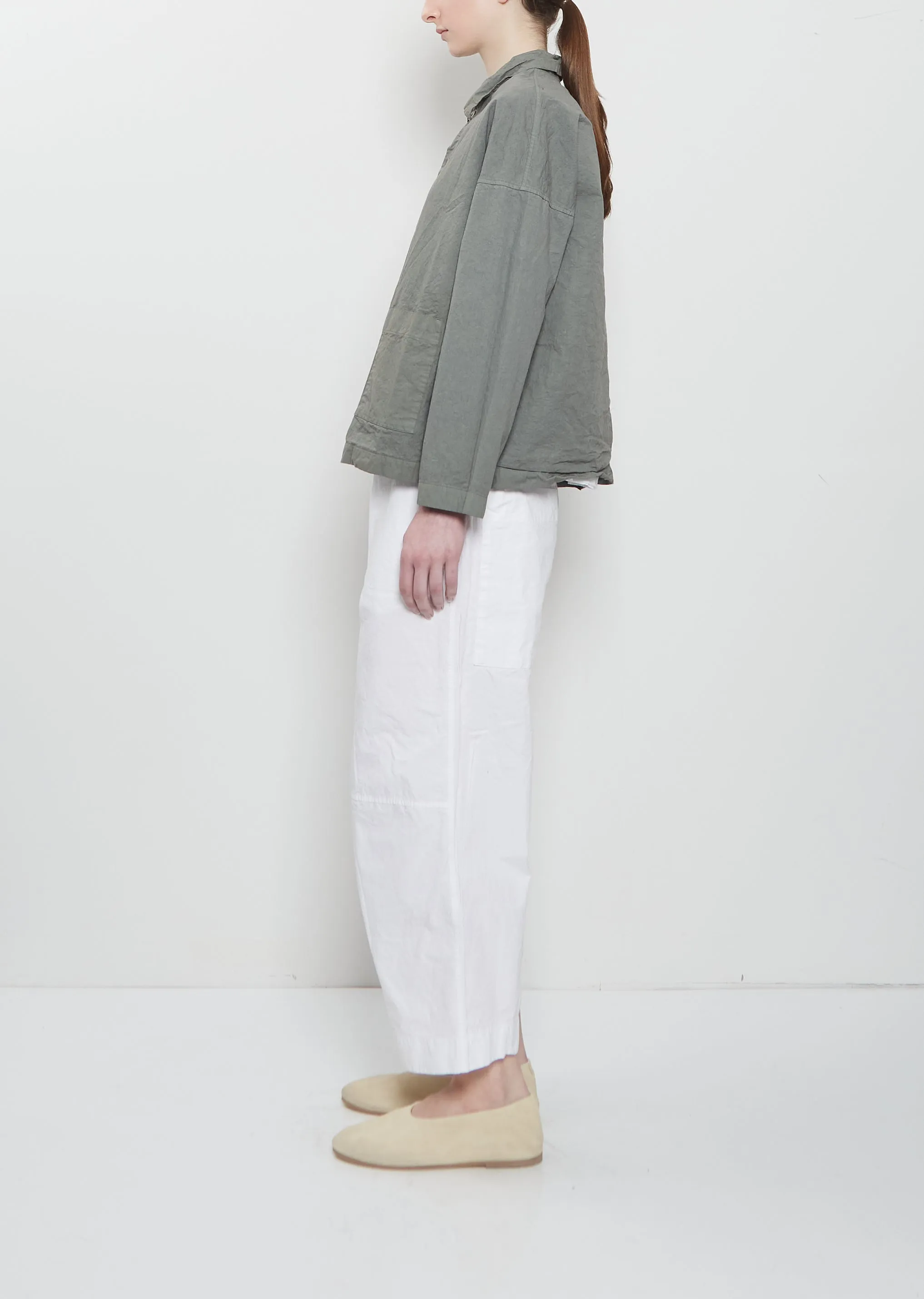 Compact Cotton Overshirt Jacket — Sage sold by La Garconne product image thumbnail 2