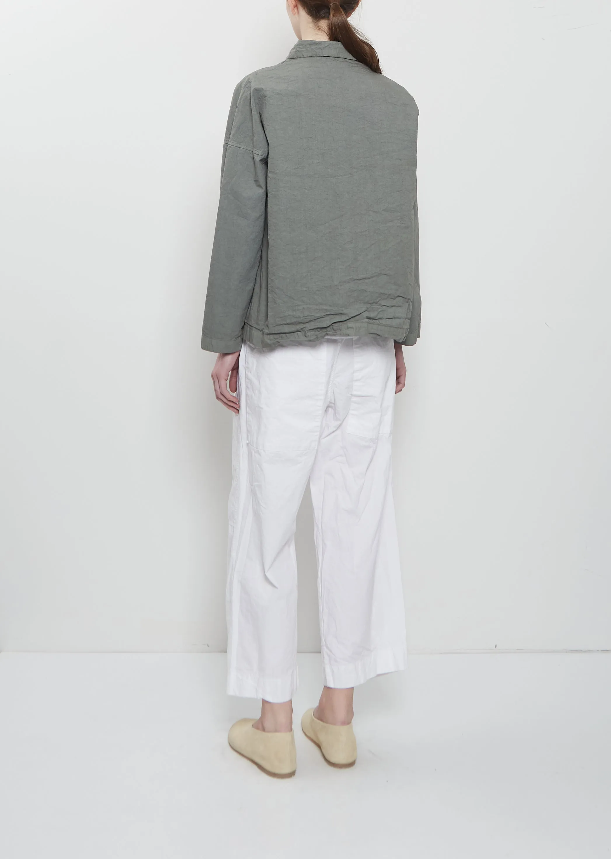 Compact Cotton Overshirt Jacket — Sage sold by La Garconne product image thumbnail 3