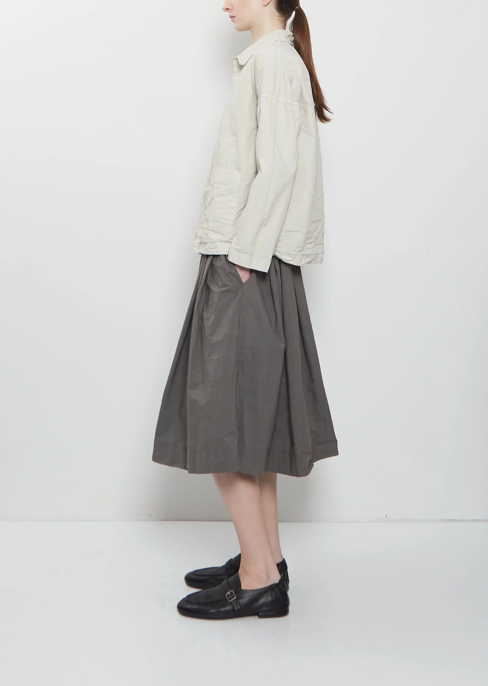 Compact Cotton Overshirt Jacket — Pebble sold by La Garconne product image thumbnail 2