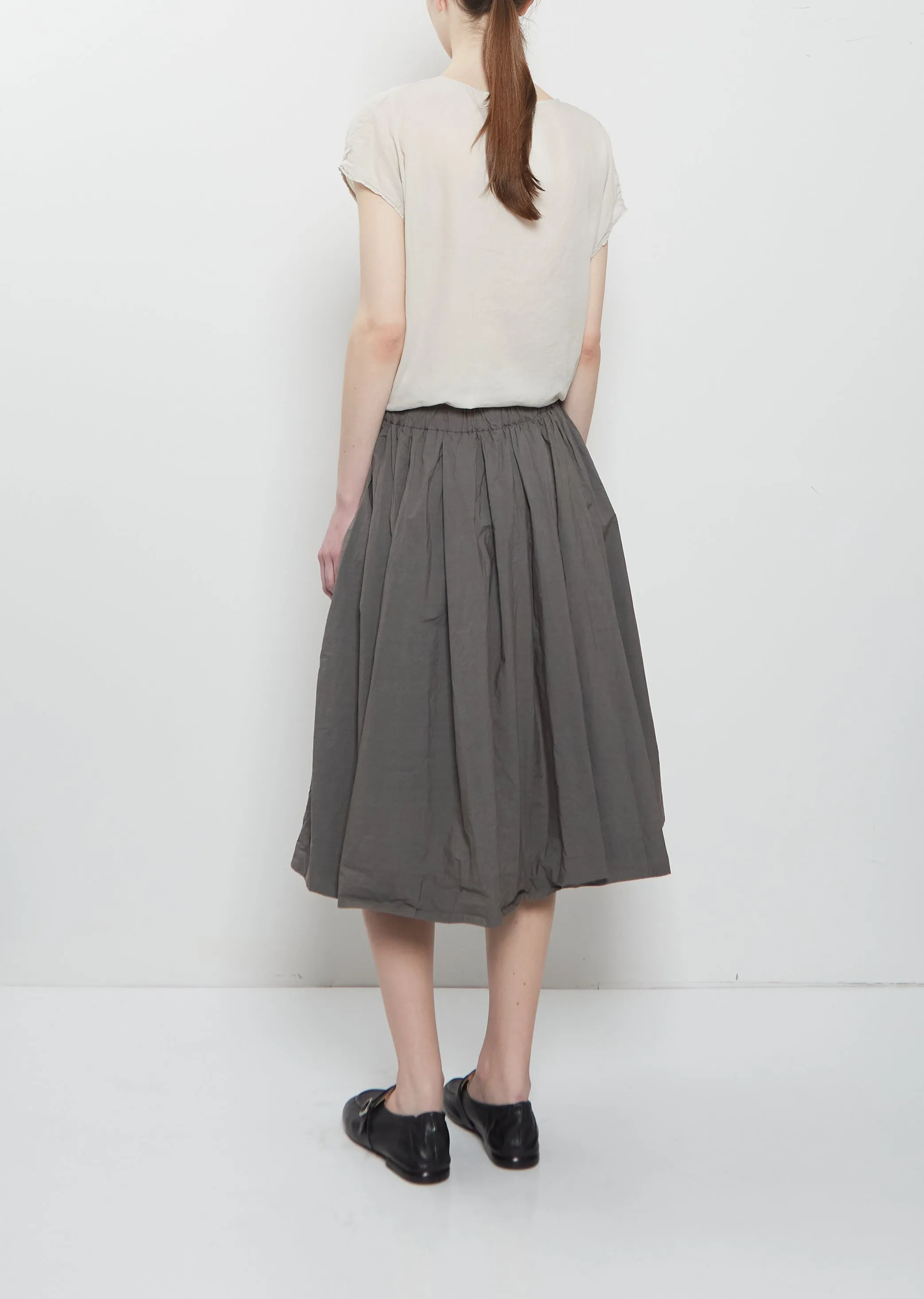 Ultra Light Canvas Pleated Skirt — Anthracite sold by La Garconne product image thumbnail 3