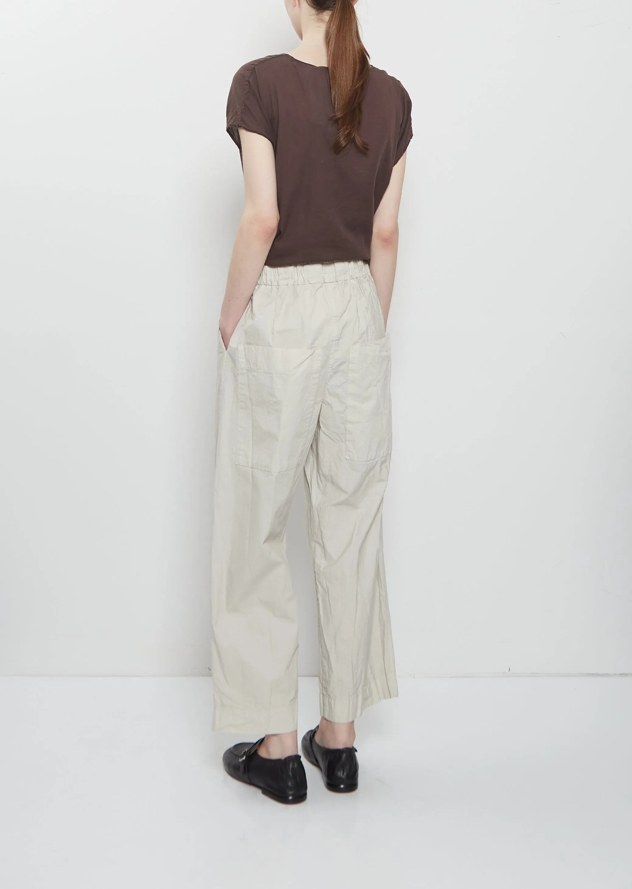 Compact Cotton Wide & Short Knee Pant — Pebble sold by La Garconne product image thumbnail 3