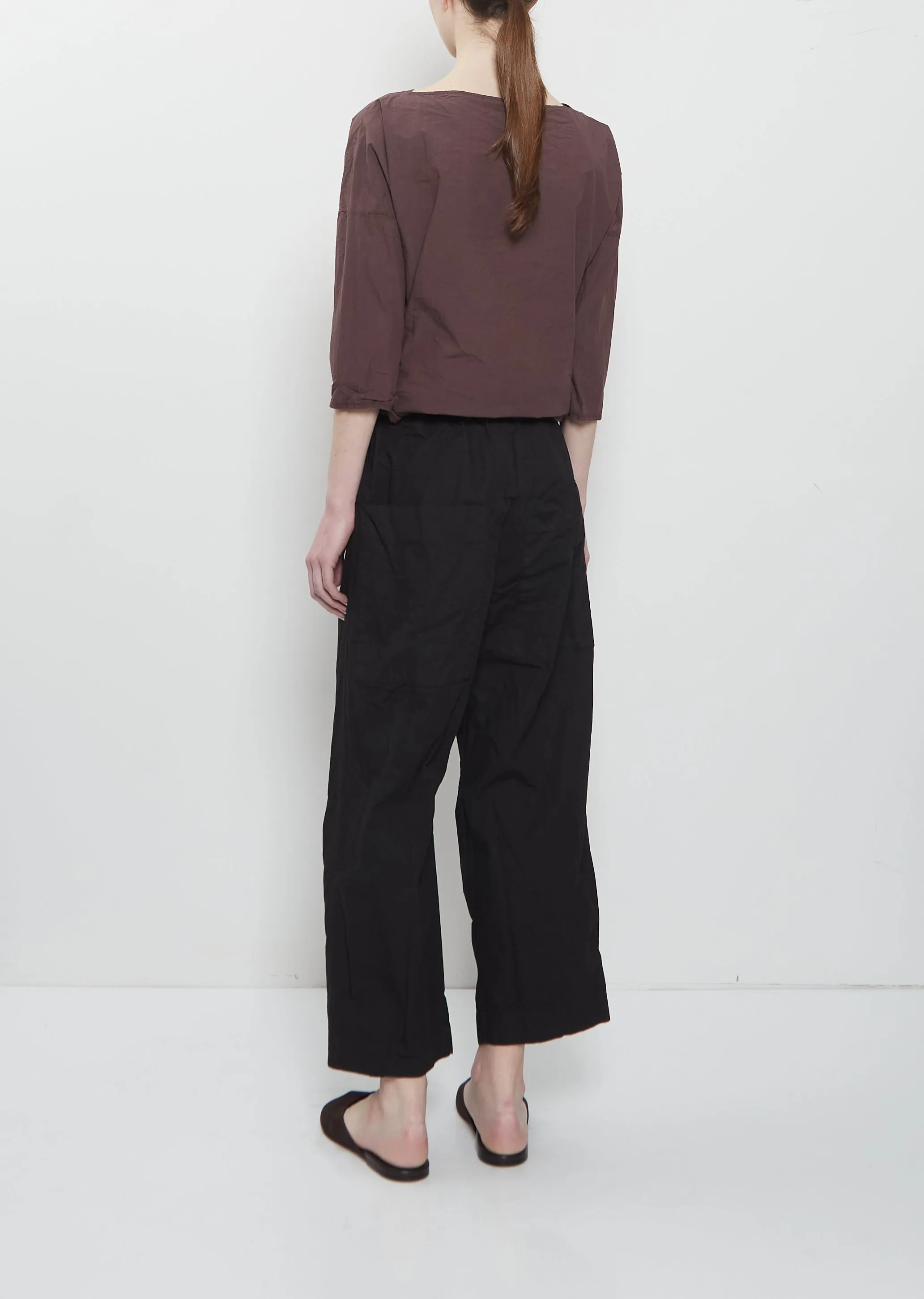 Compact Cotton Wide & Short Knee Pant — Black sold by La Garconne product image thumbnail 3