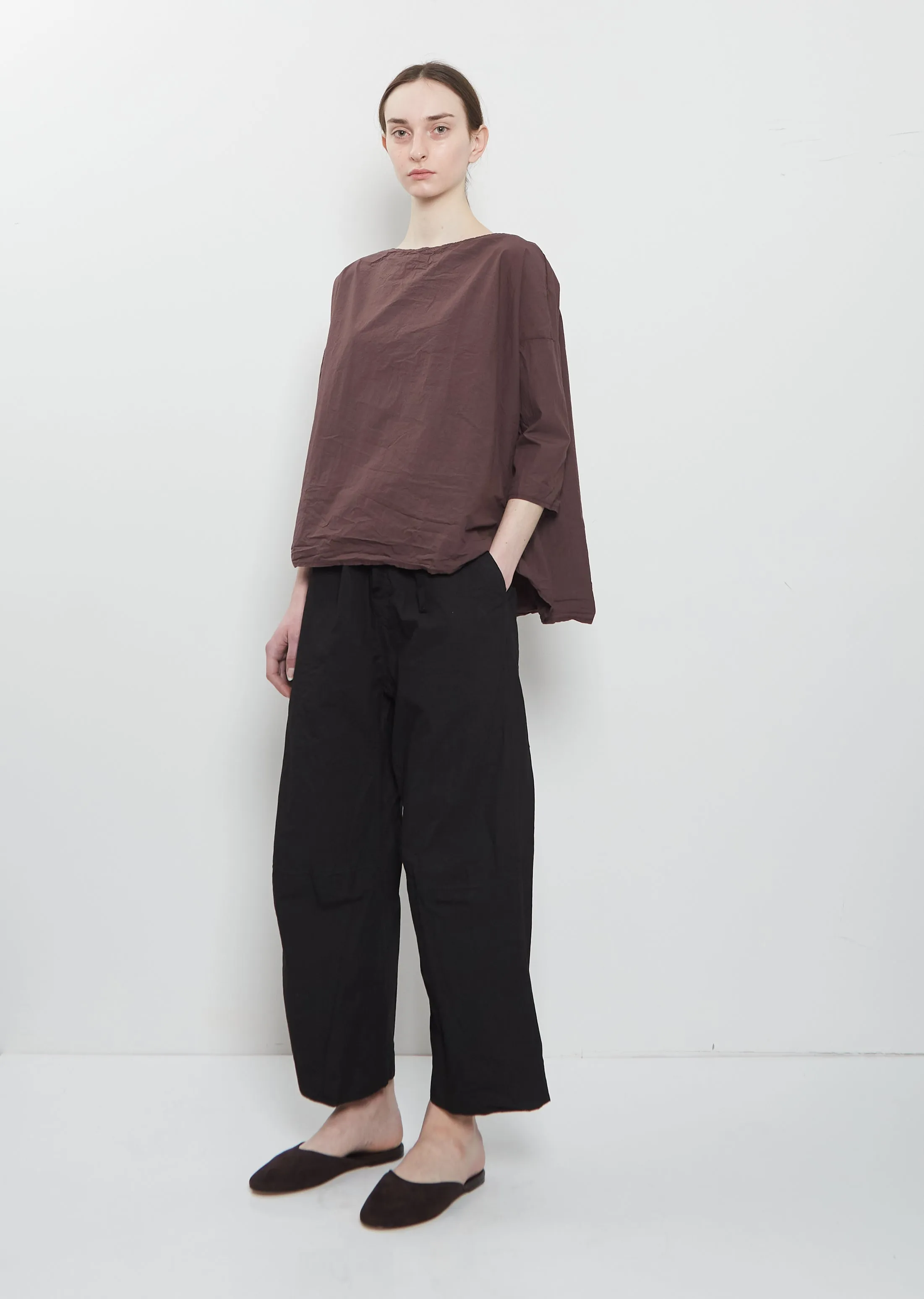 Compact Cotton Wide & Short Knee Pant — Black sold by La Garconne product image thumbnail 4
