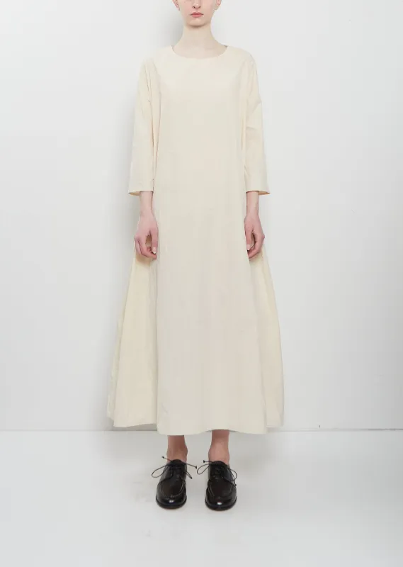 Technical Taffeta Loose Dress — Cream made by Album di Famiglia