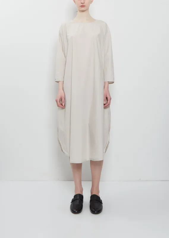 Ultra Light Canvas 3/4 Sleeve Tunic Dress — Pebble made by Album di Famiglia