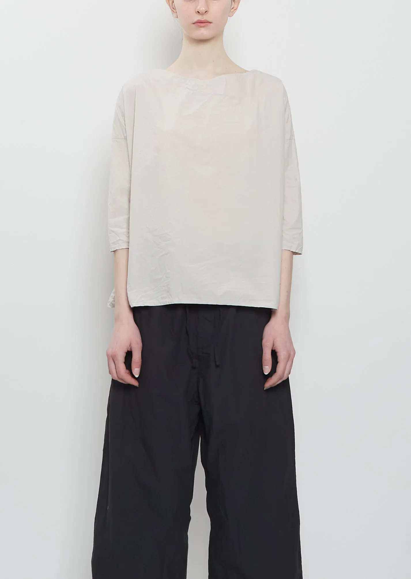 Ultra Light Canvas Short Tunic — Pebble sold by La Garconne