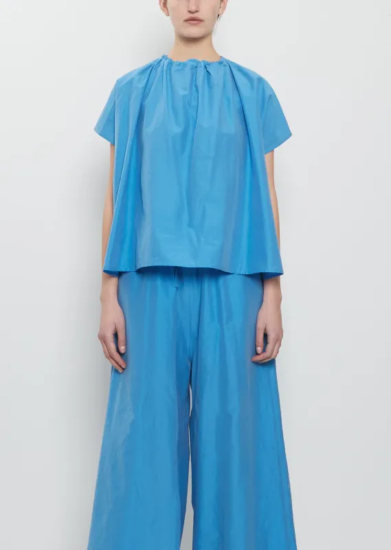 The Poet Cotton Silk Top — Cornflower made by Toogood