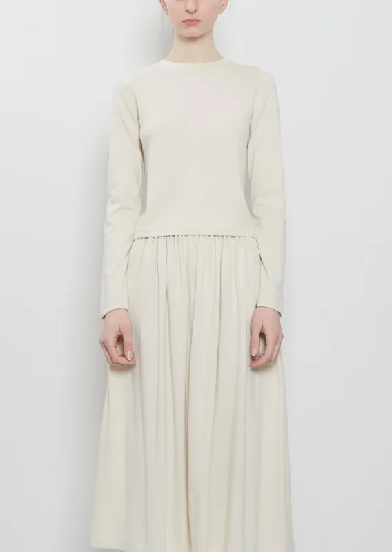 n°451 Lisa Cotton Cashmere Top — Bone made by extreme cashmere