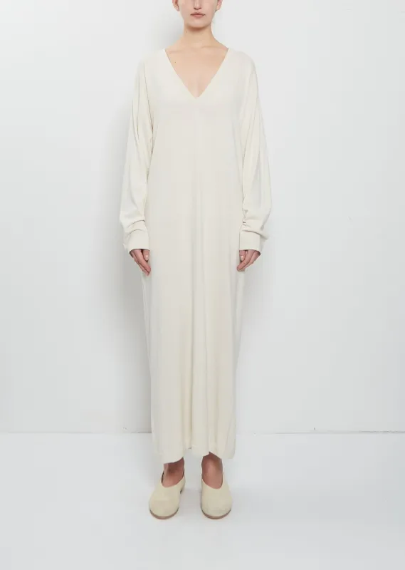 n°480 Invite Cashmere Cotton Dress — Bone sold by La Garconne