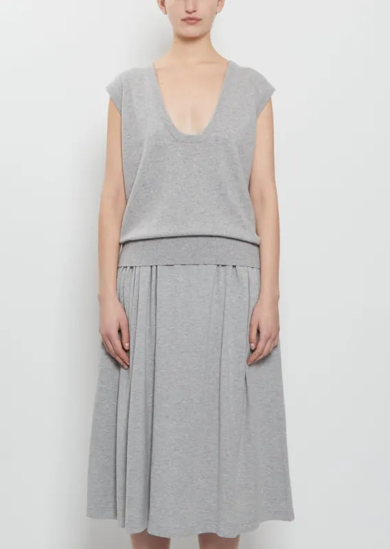 n°423 Lord Stretch Cashmere Top — Grey sold by La Garconne