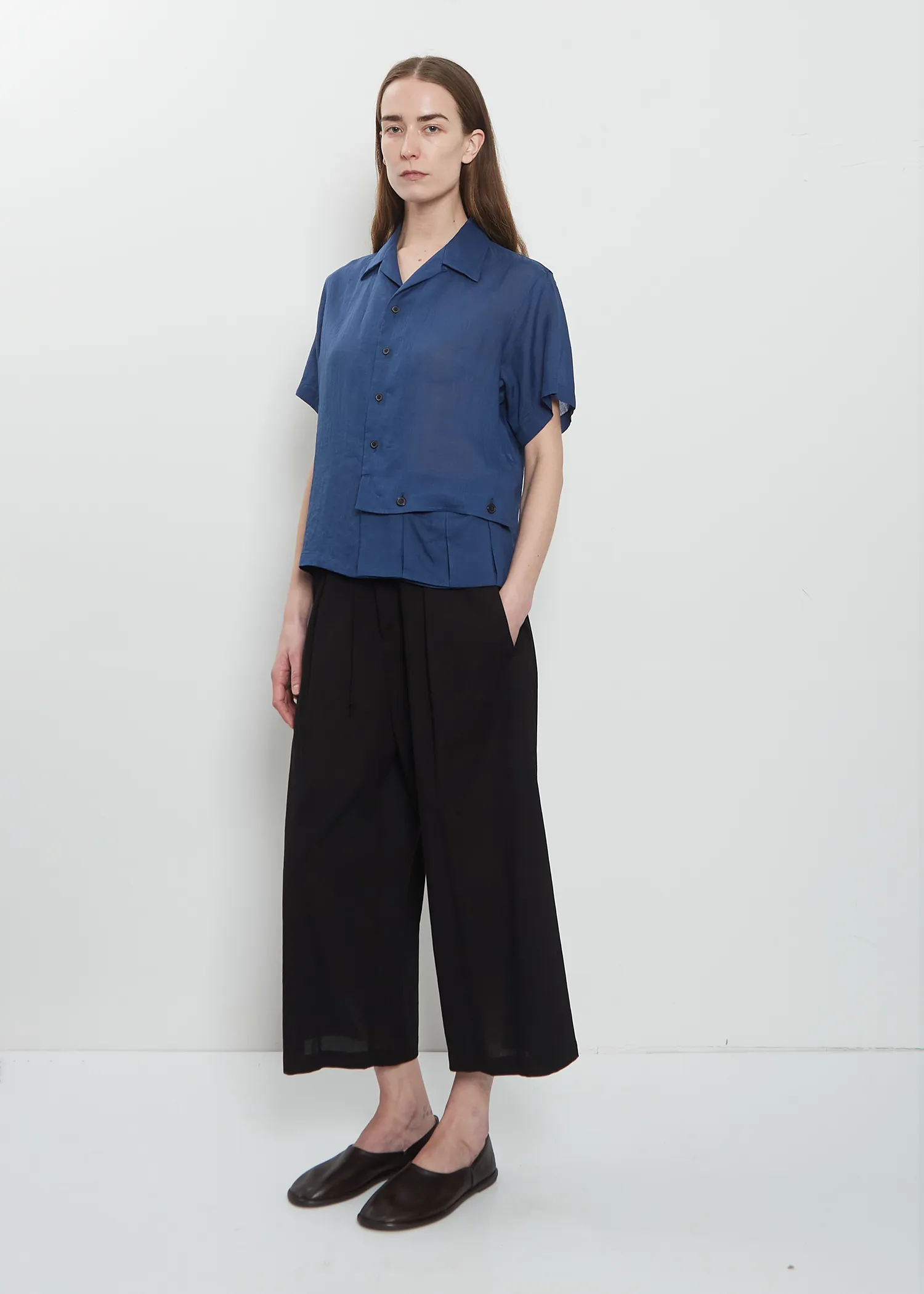 Cropped Wide Cotton Pant sold by La Garconne product image thumbnail 4
