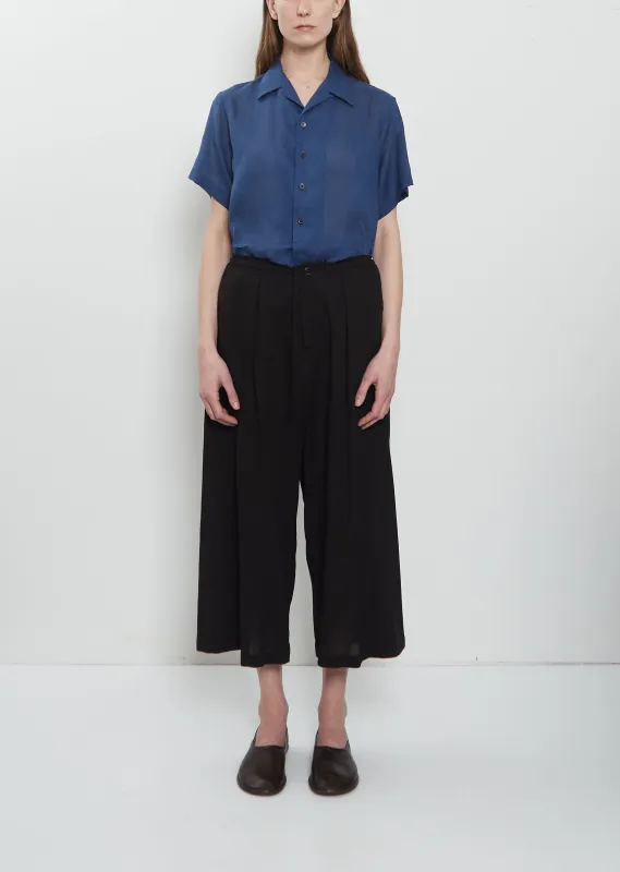 Cropped Wide Cotton Pant sold by La Garconne