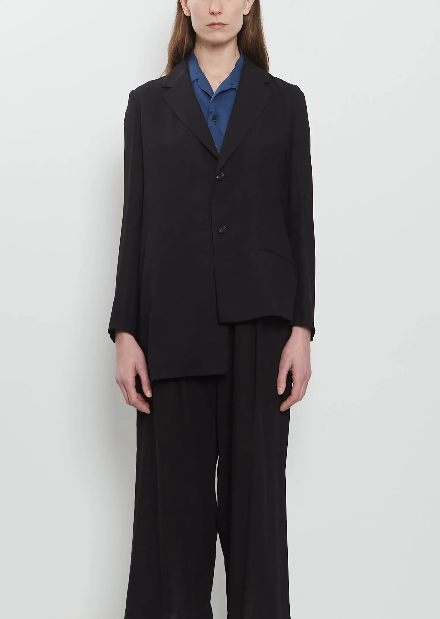 Asymmetry Twill Jacket sold by La Garconne