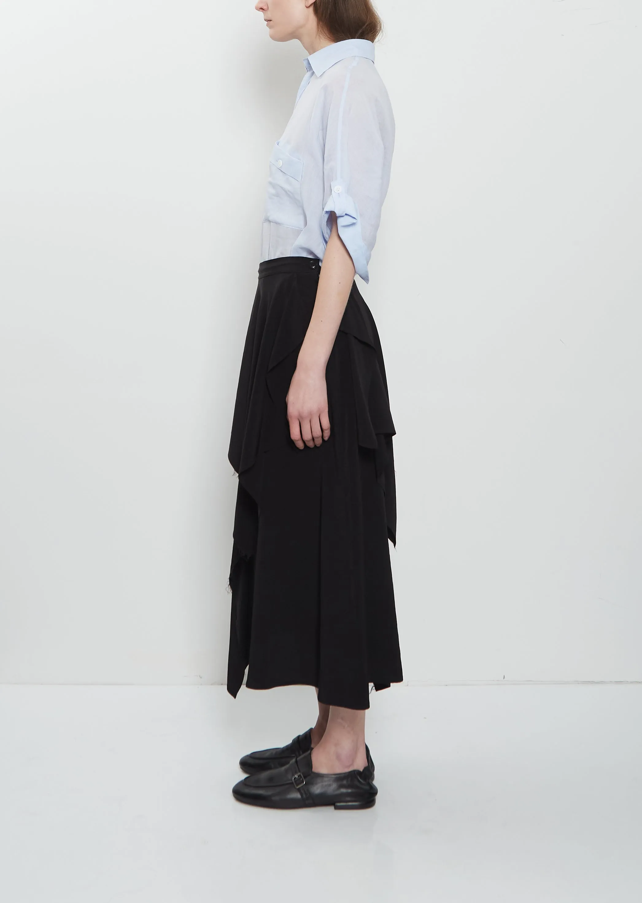 Drape Detail Crepe Skirt sold by La Garconne product image thumbnail 3