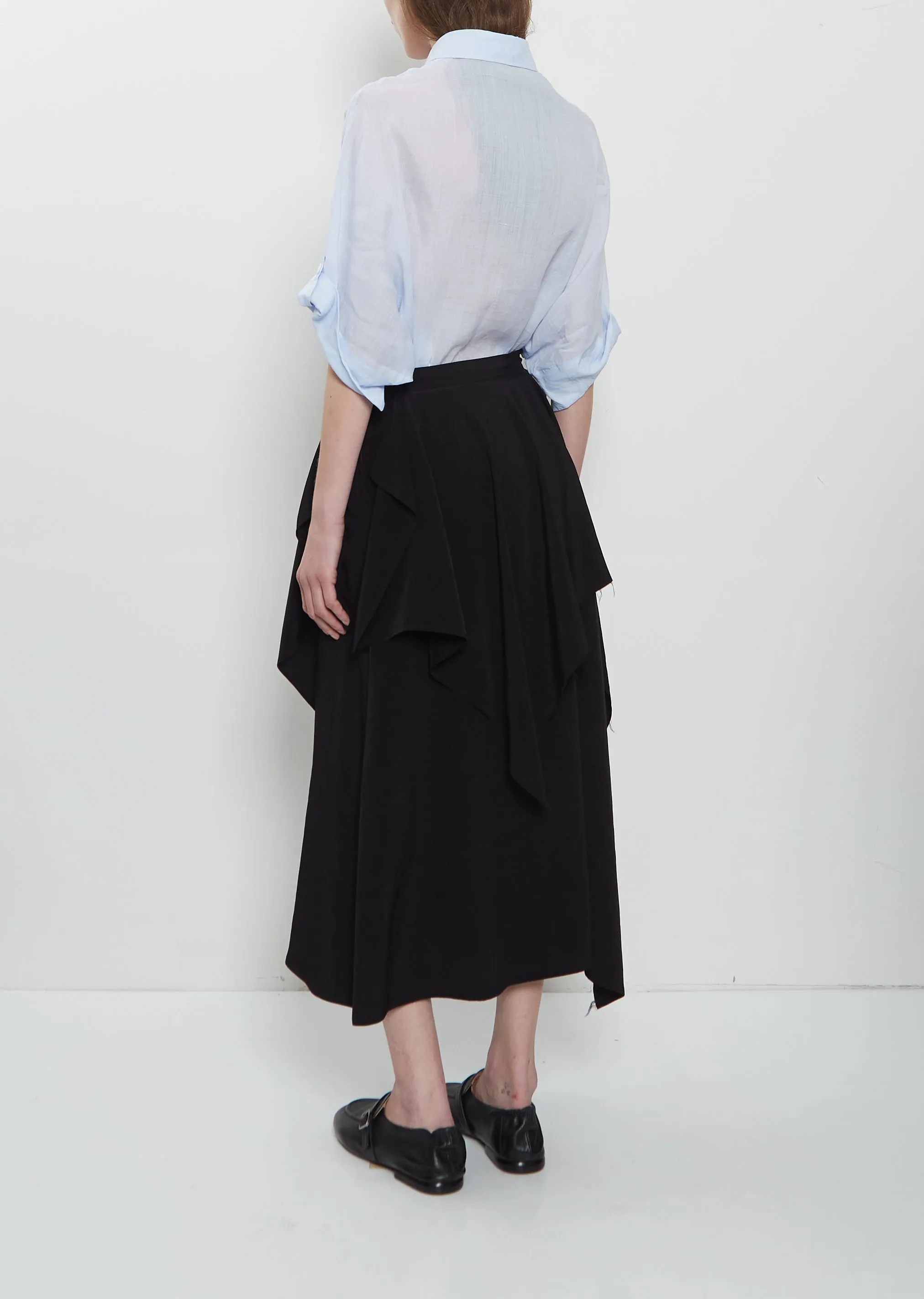 Drape Detail Crepe Skirt sold by La Garconne product image thumbnail 2