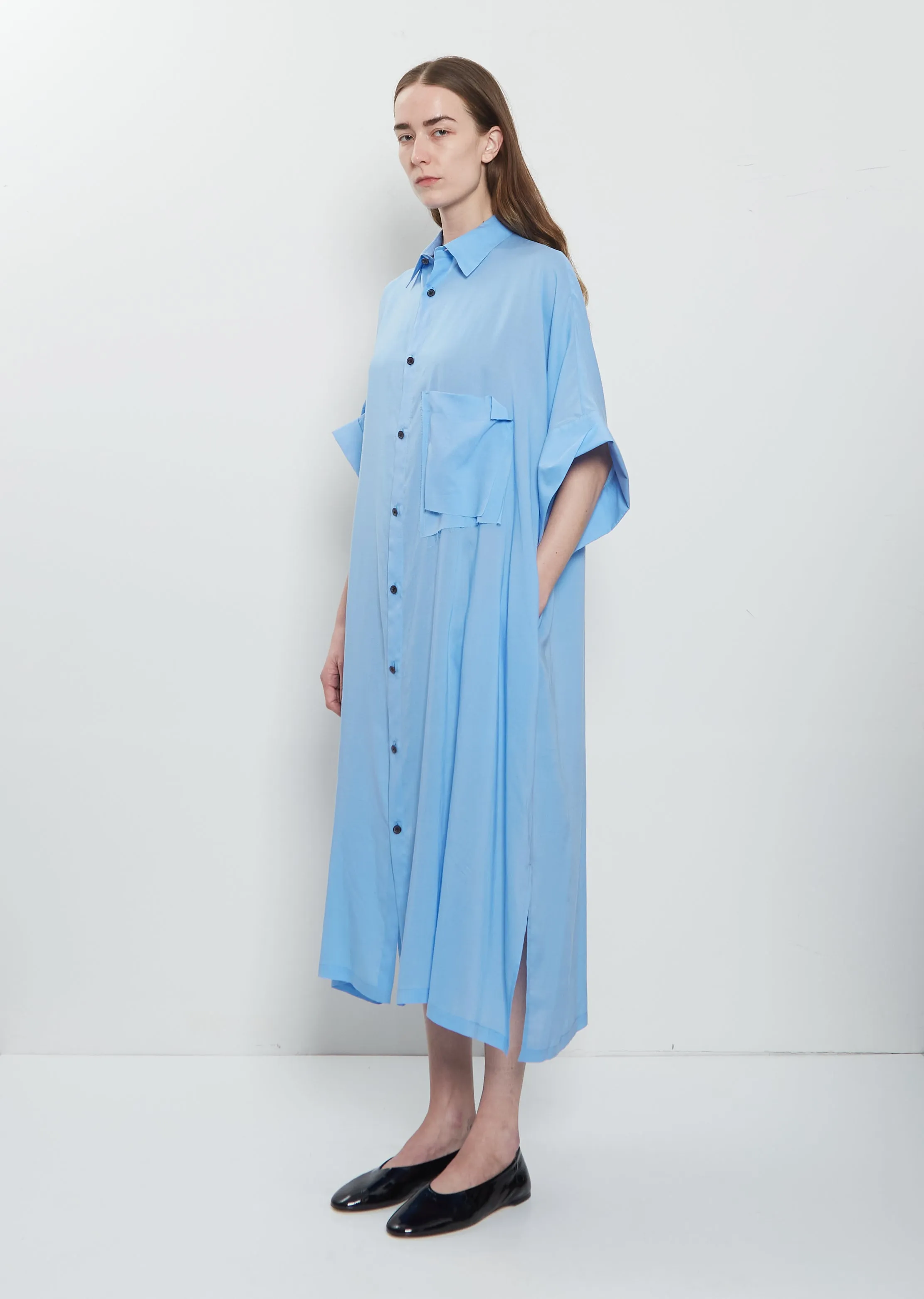 Arranged Pocket Shirt Dress sold by La Garconne product image thumbnail 4