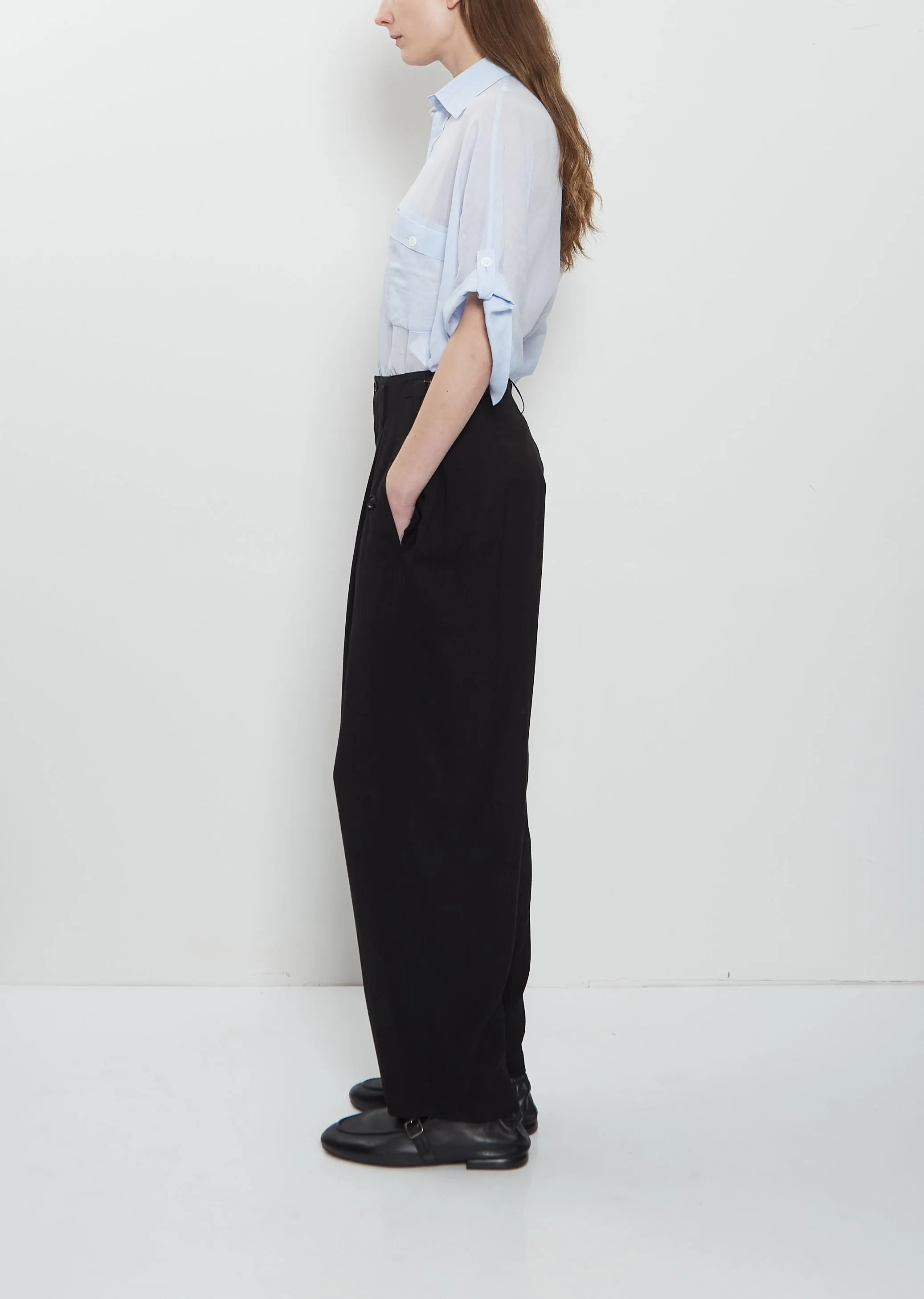 Pleats Wide Twill Pant sold by La Garconne product image thumbnail 2
