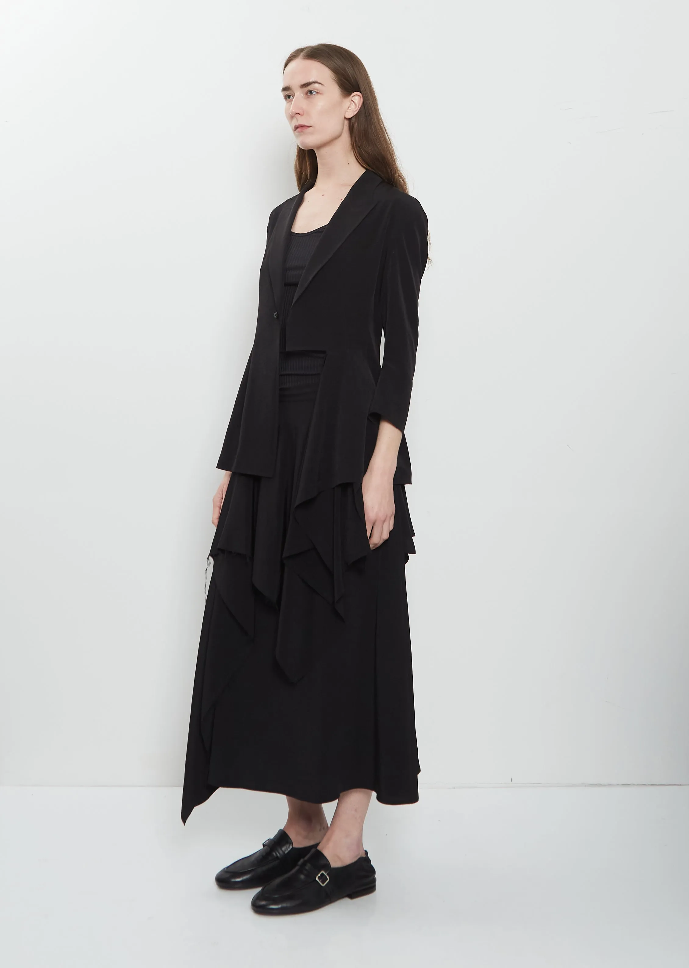 Drape Detail Crepe Jacket sold by La Garconne product image thumbnail 4