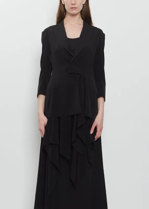 Drape Detail Crepe Jacket made by Yohji Yamamoto