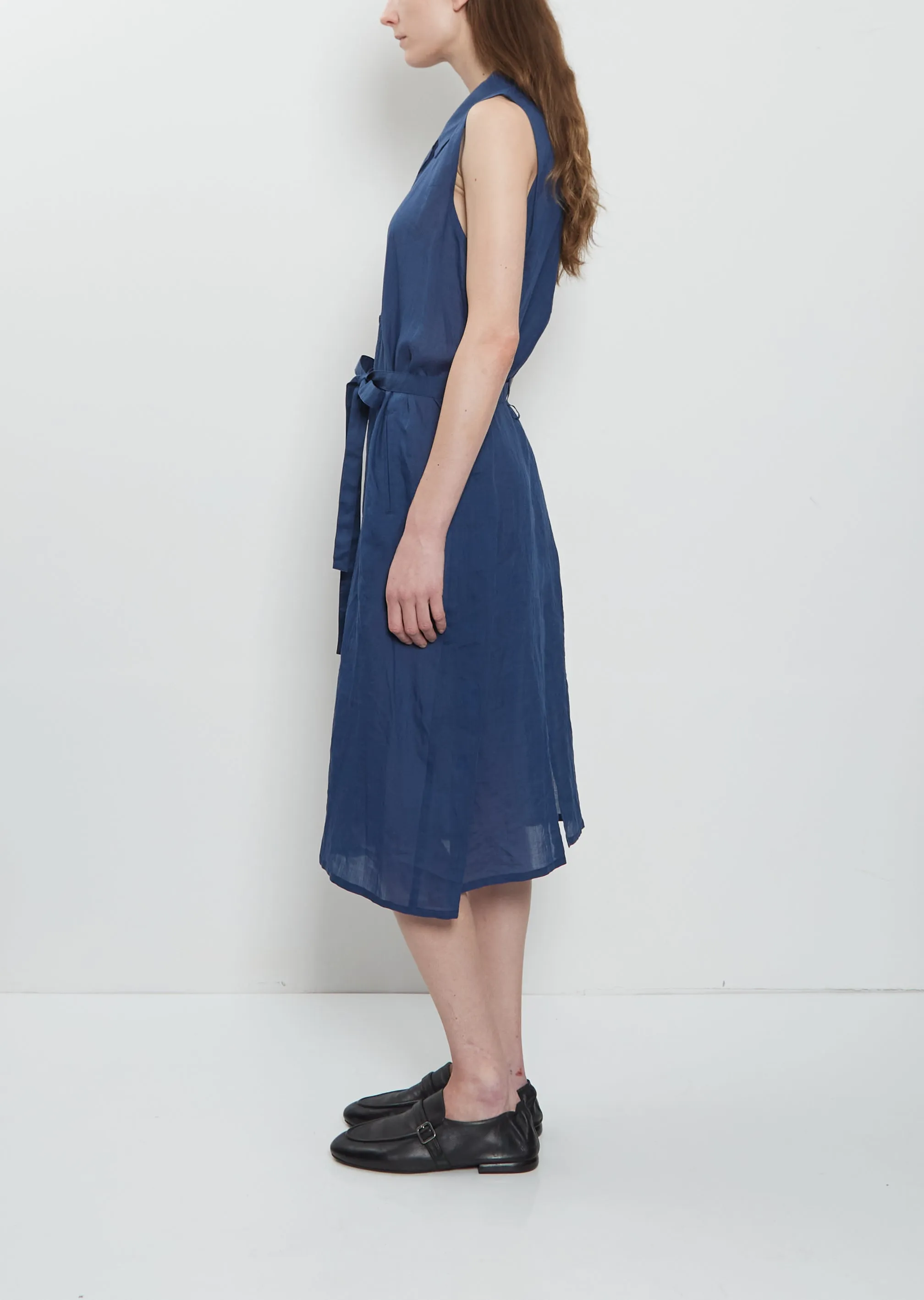 Linen Sleeveless Belt Dress sold by La Garconne product image thumbnail 2