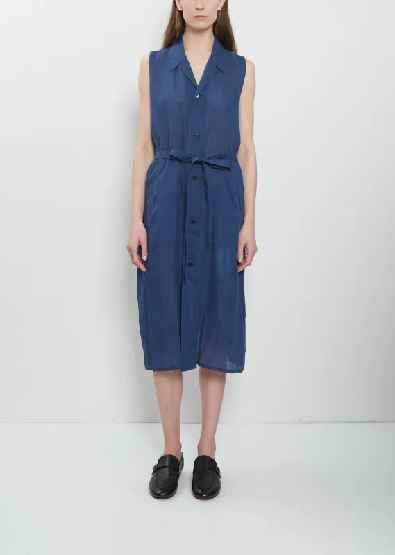 Linen Sleeveless Belt Dress made by Yohji Yamamoto