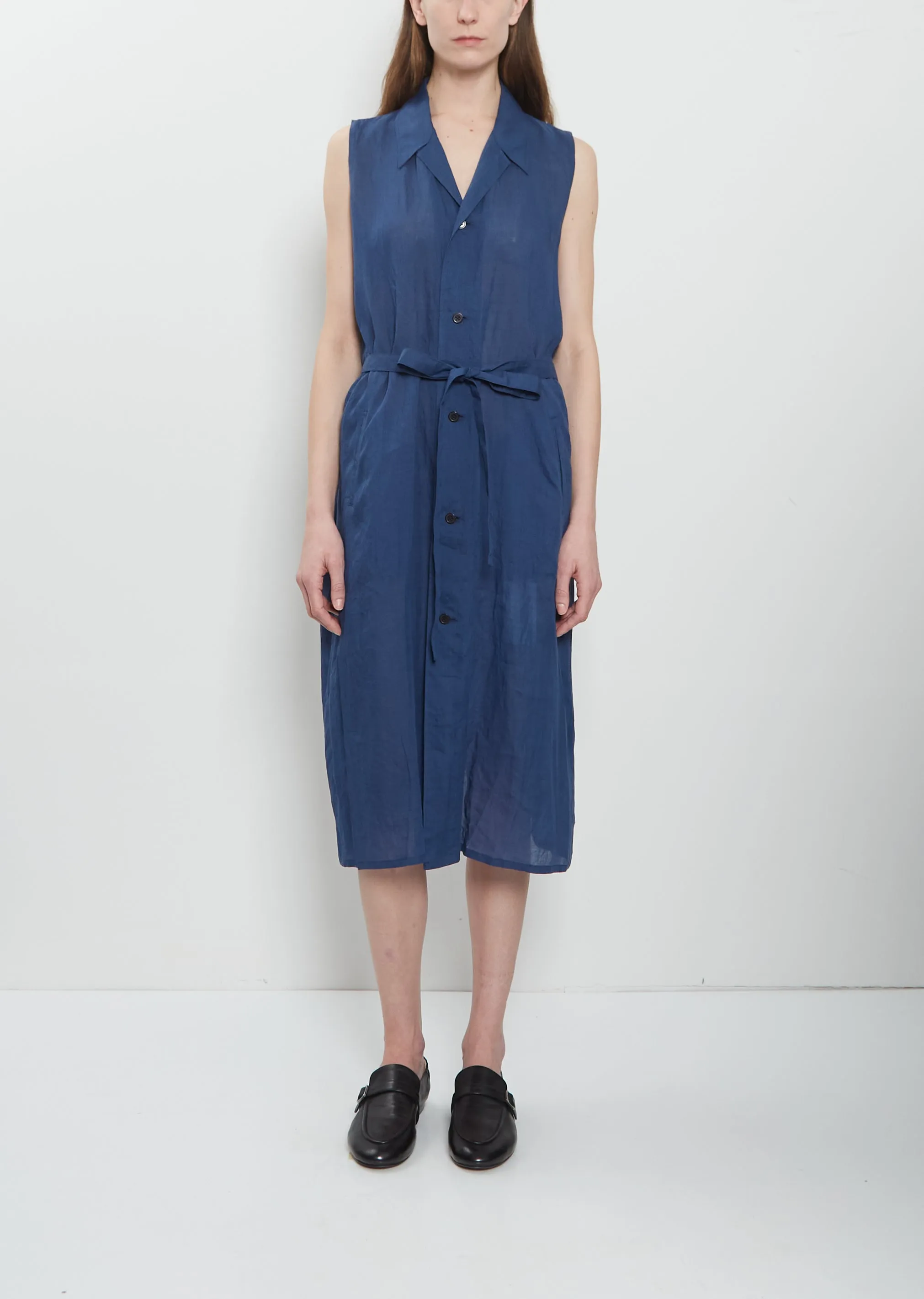 Linen Sleeveless Belt Dress sold by La Garconne