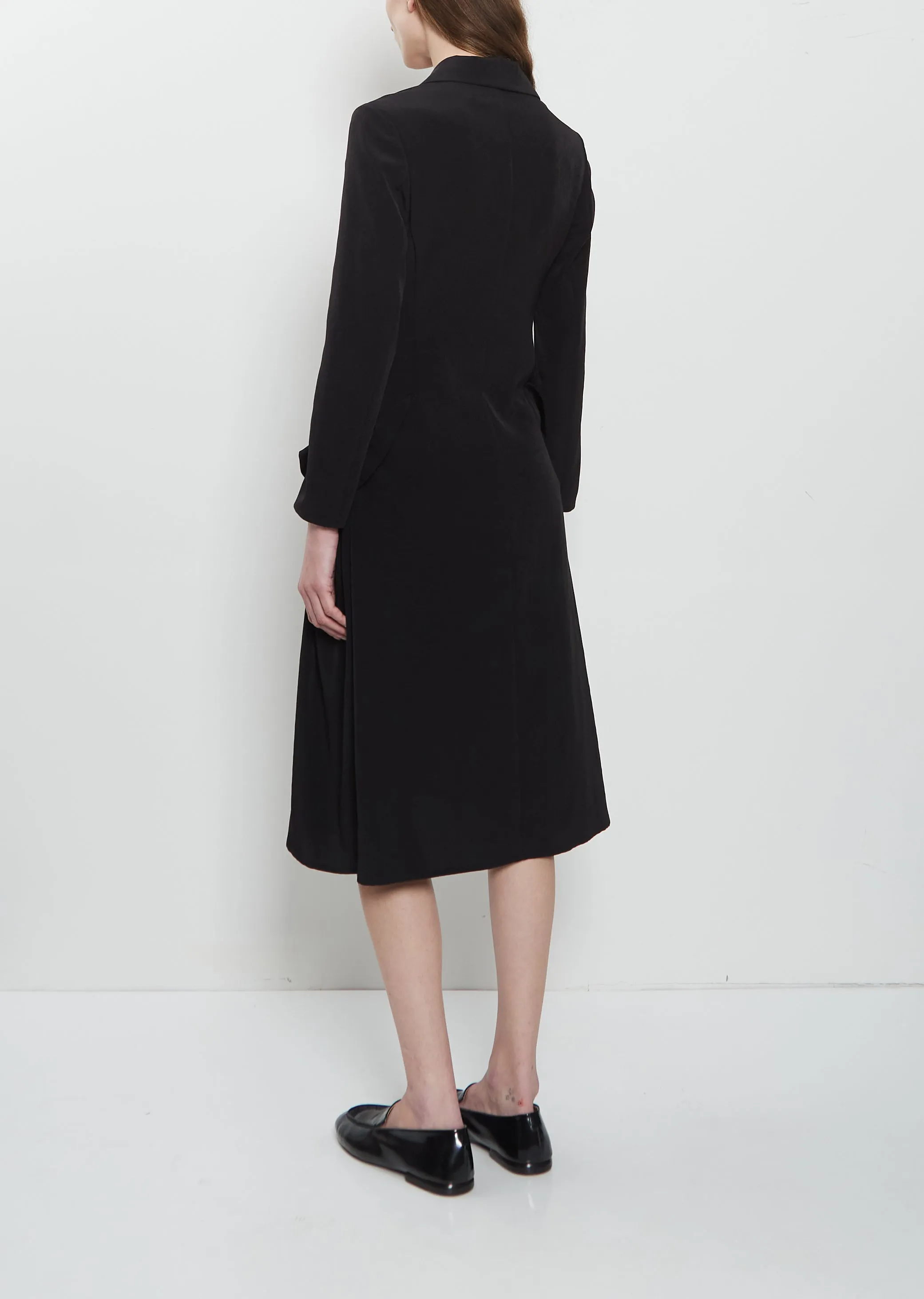 Side Gather Detail Crepe Zip Dress sold by La Garconne product image thumbnail 3