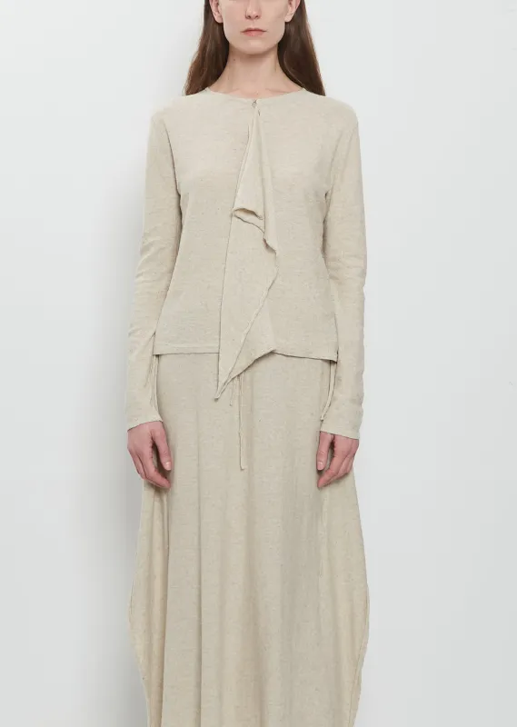 Wave Cotton Linen Cardigan made by Lauren Manoogian