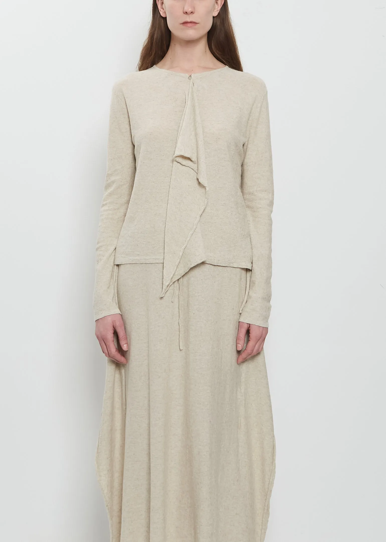 Wave Cotton Linen Cardigan sold by La Garconne