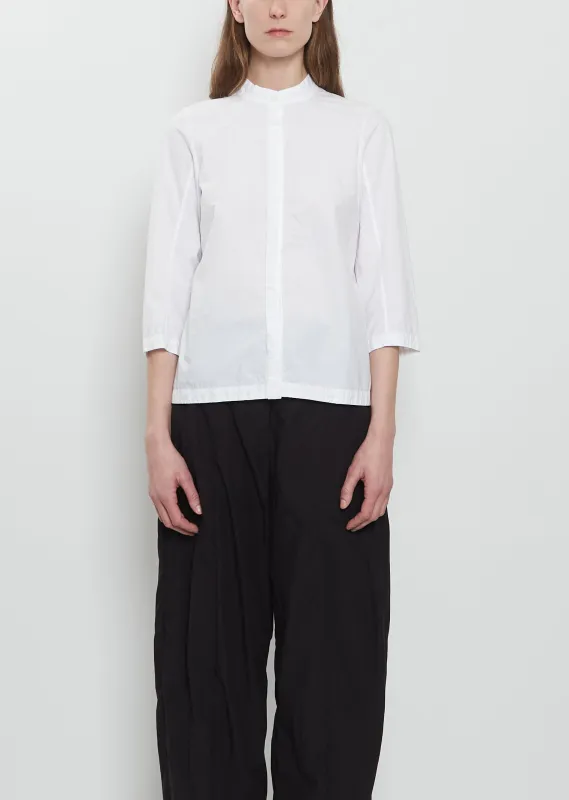 Ada Cotton Tailored Shirt — White made by Bergfabel
