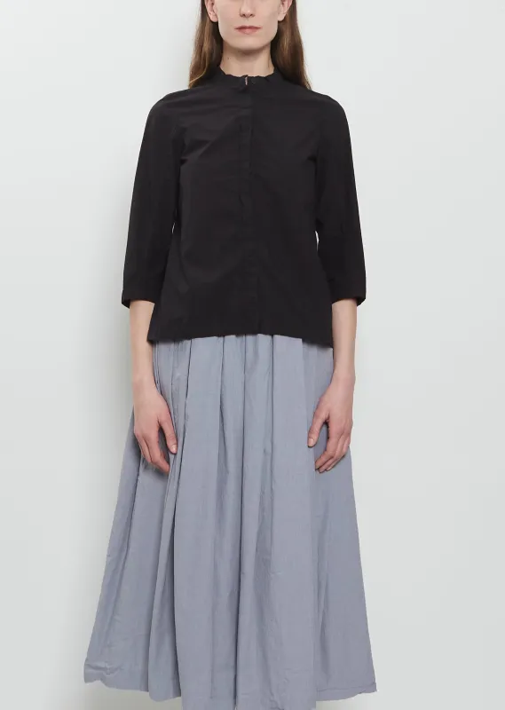 Ada Cotton Tailored Shirt — Black made by Bergfabel