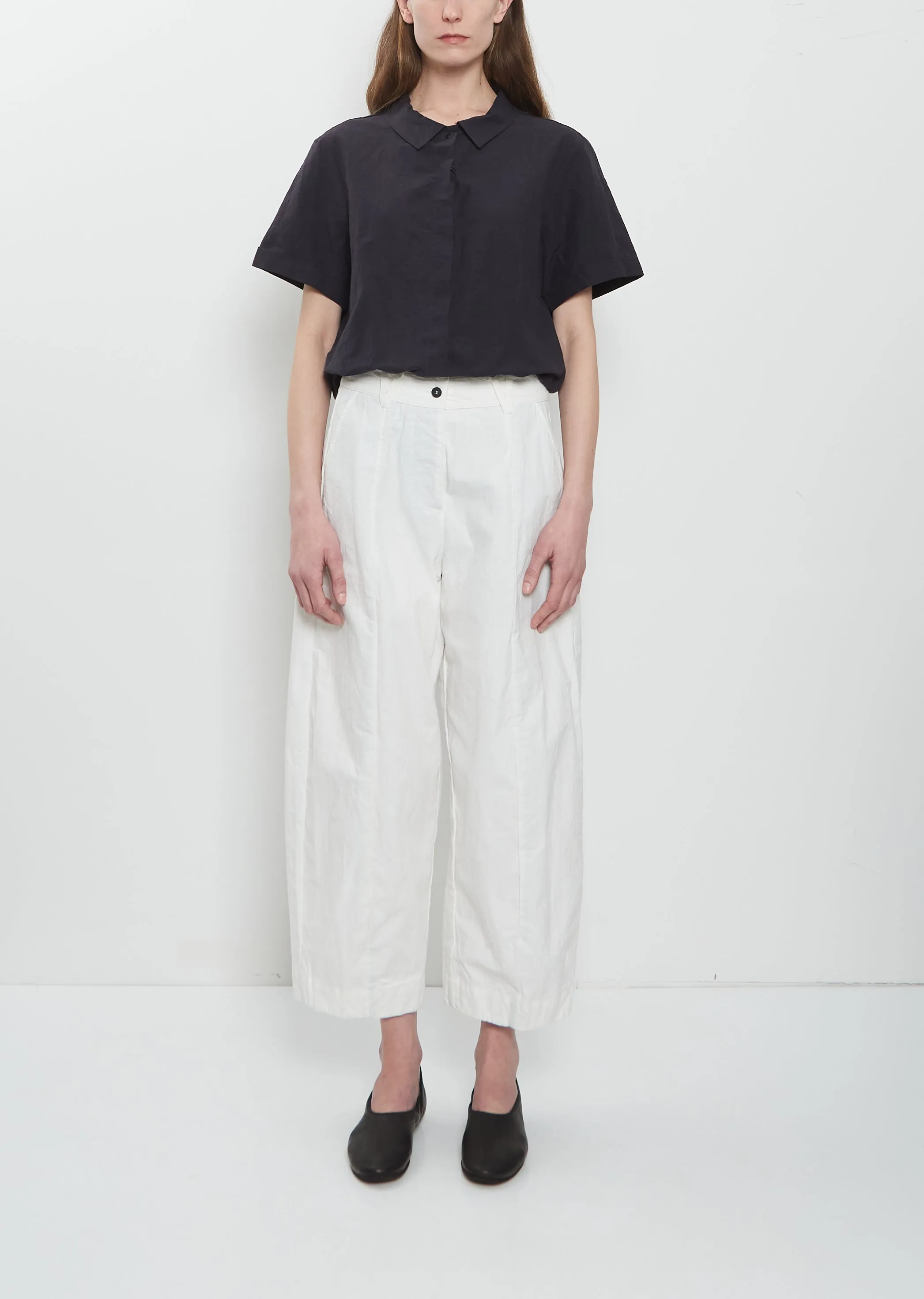 Sandra Cotton Pants — White sold by La Garconne