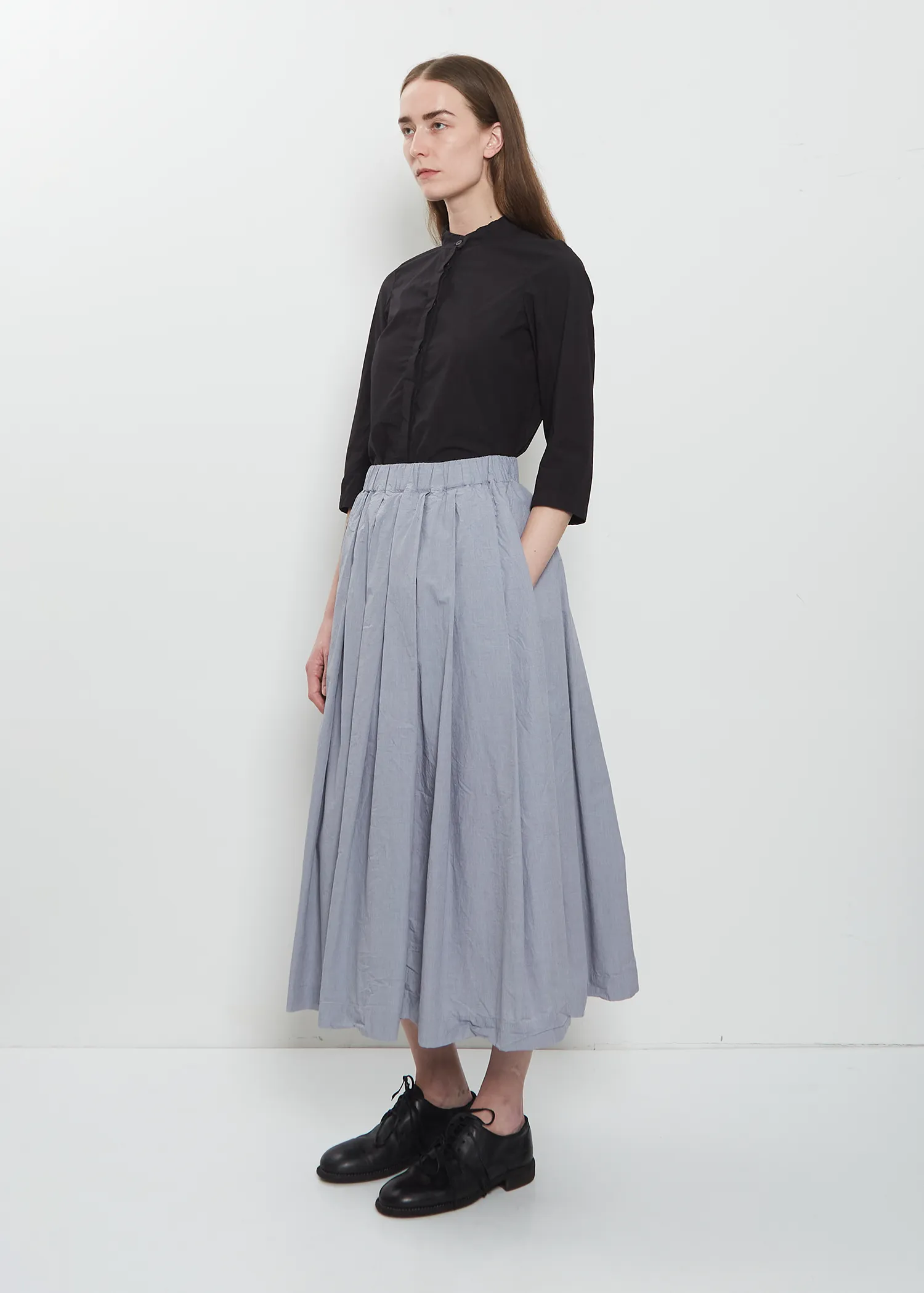 Matilde Cotton Skirt — Charcoal Check sold by La Garconne product image thumbnail 4