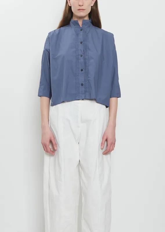 Claudia Cotton Shirt — Blue made by Bergfabel