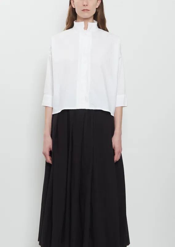 Claudia Cotton Shirt — White made by Bergfabel