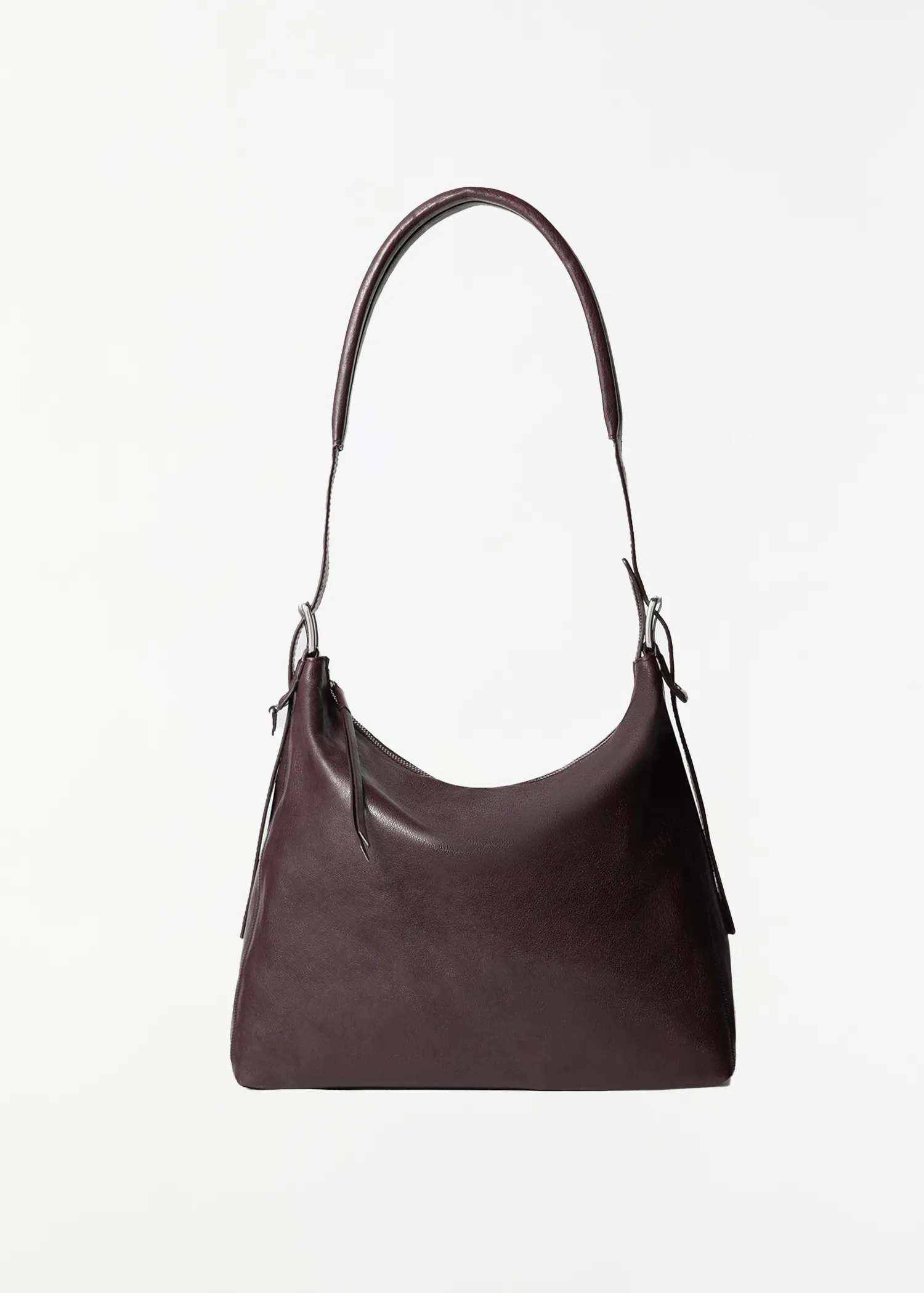 Hobo Belted Leather Bag, Small — Chianti sold by La Garconne