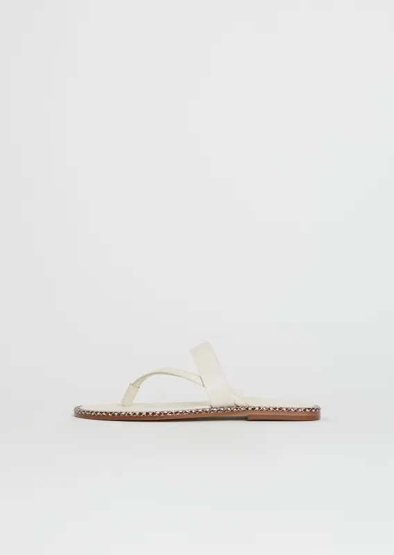Double Strap Leather Sandal — White made by Dries Van Noten