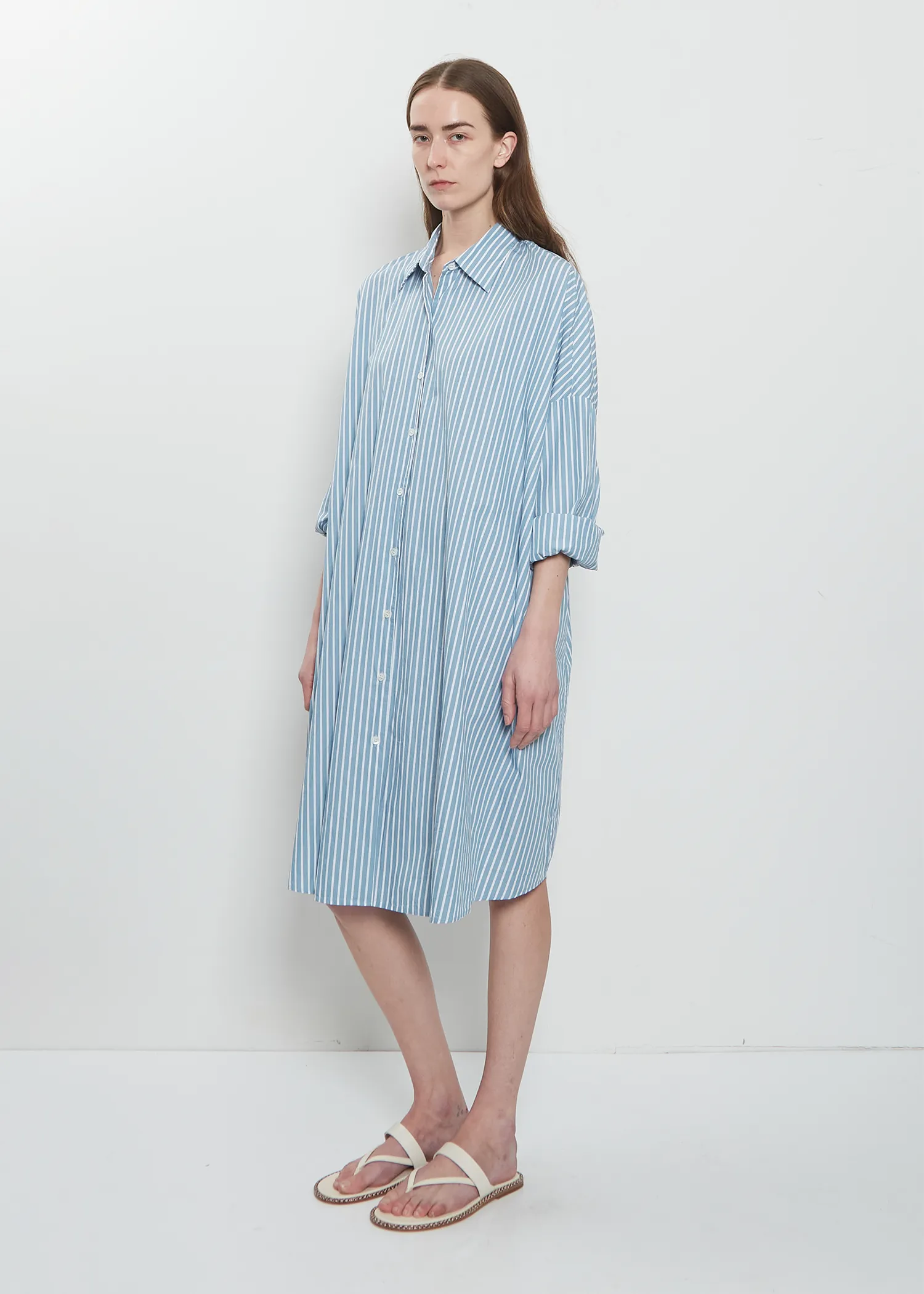 Double Strap Leather Sandal — White sold by La Garconne product image thumbnail 3